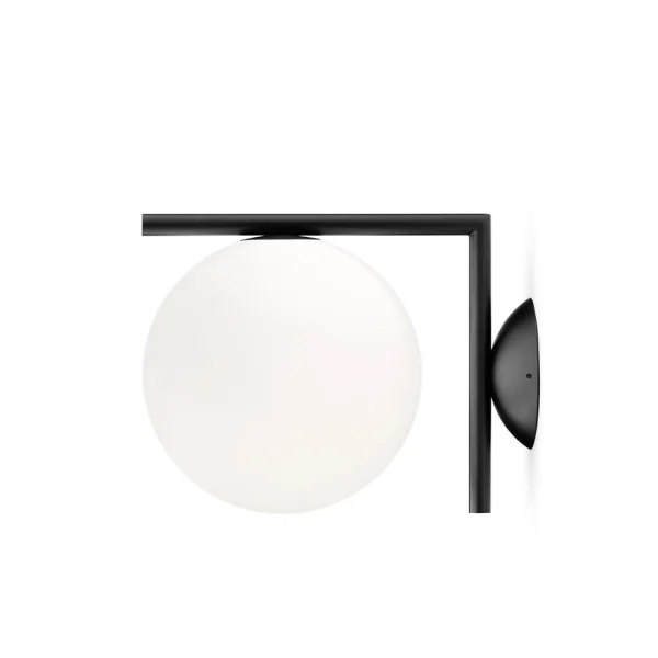Flos IC lights C/W1 muurlamp Zwart-opaal