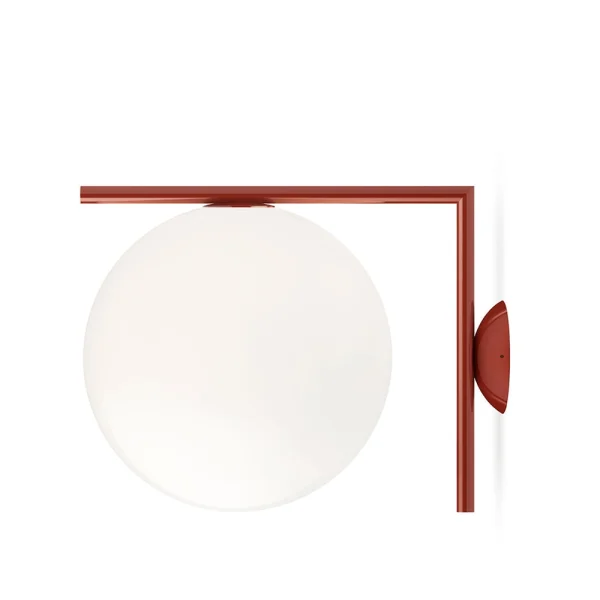 Flos IC lights C/W2 muurlamp Bourgondisch-opaal