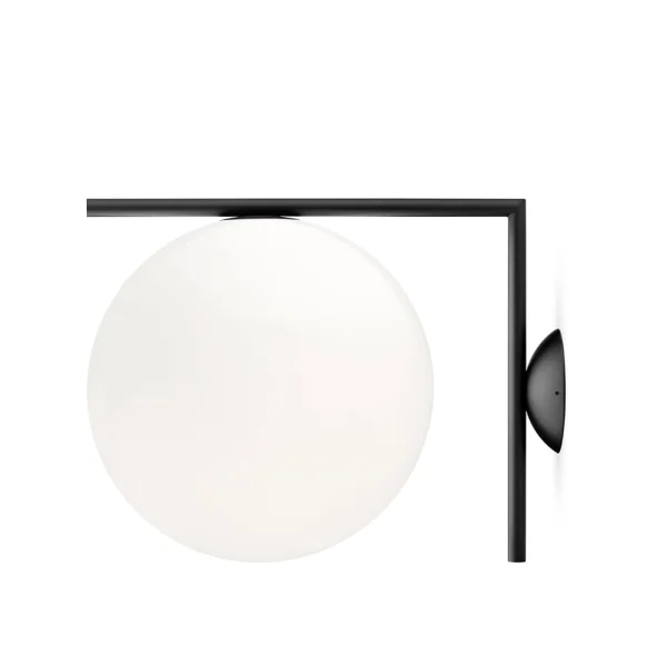 Flos IC lights C/W2 muurlamp Zwart-opaal