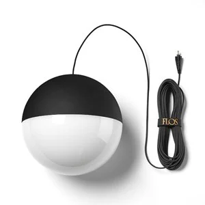 Flos String Light Sphere touch dim Hanglamp - black - Floor - 12 m