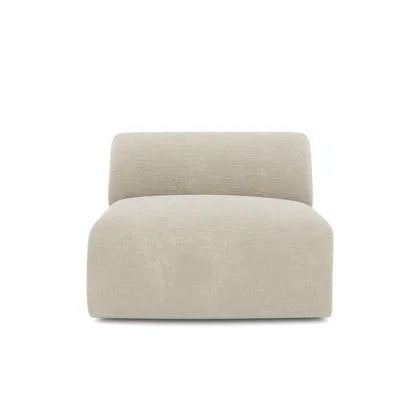 Fluwelen fauteuil met beige patroon zonder armen