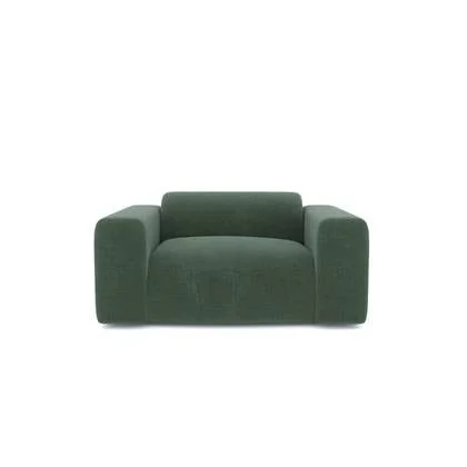 Fluwelen lounge fauteuil met smaragdgroen patroon