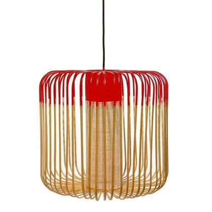 Forestier Bamboo Light hanglamp Ø45 medium rood