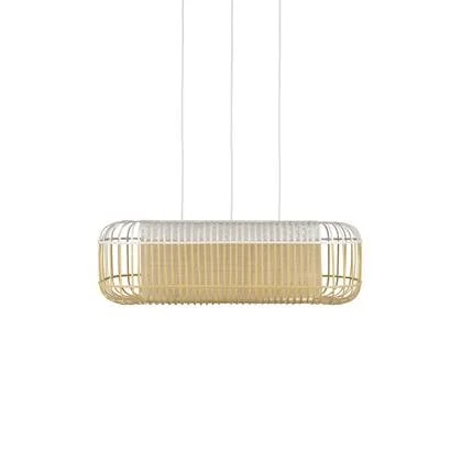 Forestier Bamboo Oval L hanglamp wit