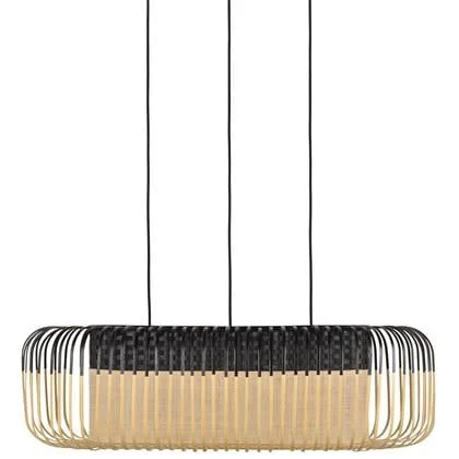 Forestier Bamboo Oval M hanglamp zwart