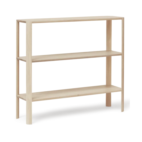 Form & Refine Leaf plankrek 3 planken 92x100 cm Wit eiken