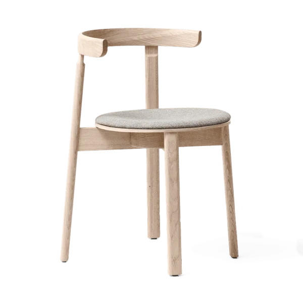 Form & Refine Lunar stoel Wit eik-Hallingdal 65-0227