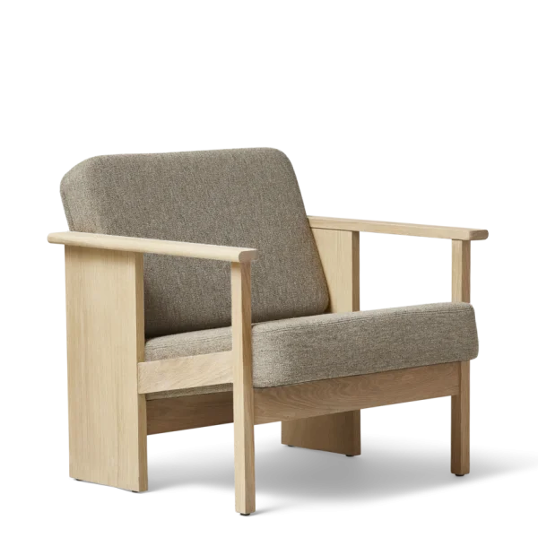 Form&Refine Block Loungestoel eiken wit - Kvadrat Hallingdal 65 0227