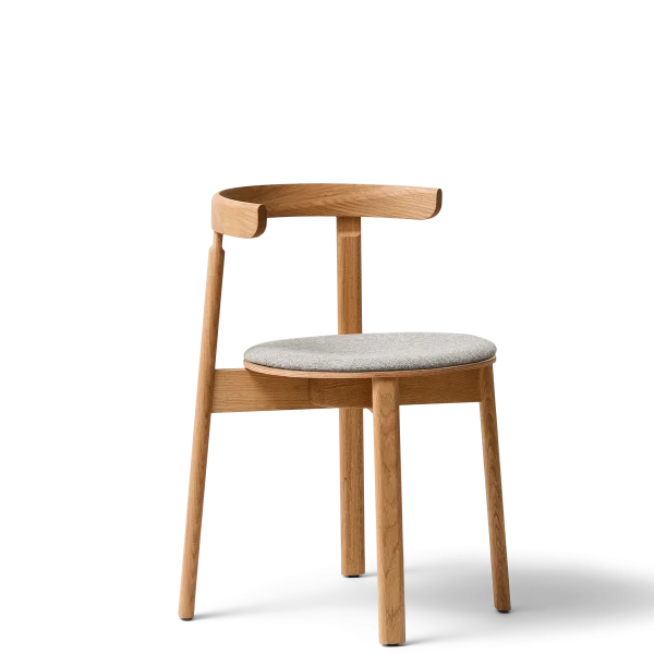 Form&Refine Maanstoel - geolied eikenhout - mit gepolstertem Sitzkissen