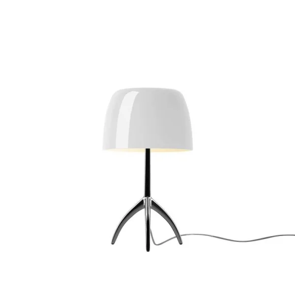 Foscarini - Lumiere Piccola tafellamp, chroom/wit, 35 cm