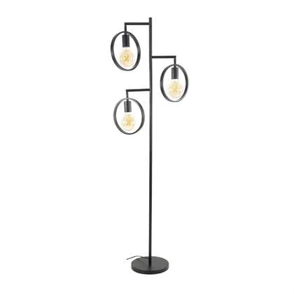 Fraaai Caleb vloerlamp 3L metaal 155 cm