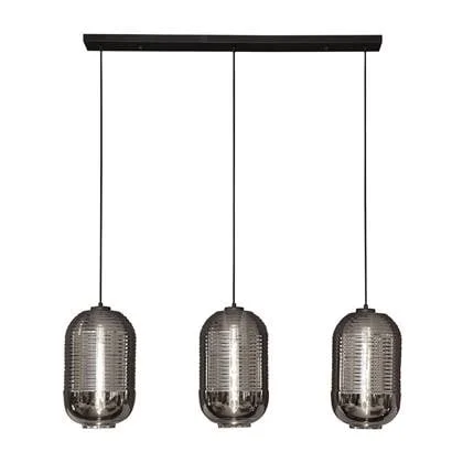 Fraaai Celine hanglamp 3L - chrome glas