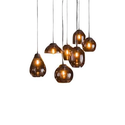 Fraaai Esmeralda hanglamp 7L mix chrome glas