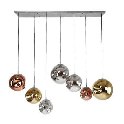 Fraaai Gilian hanglamp 7L oud zilver