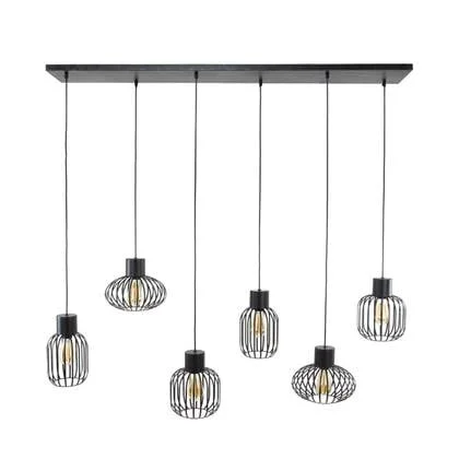 Fraaai Margate hanglamp 6L 145 cm mix metaal