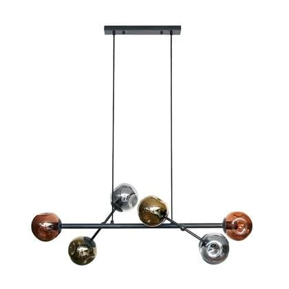 Fraaai Mercurius hanglamp 6L 110 cm multi