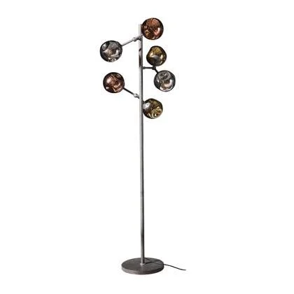 Fraaai Mercurius vloerlamp 6L 182 cm multi