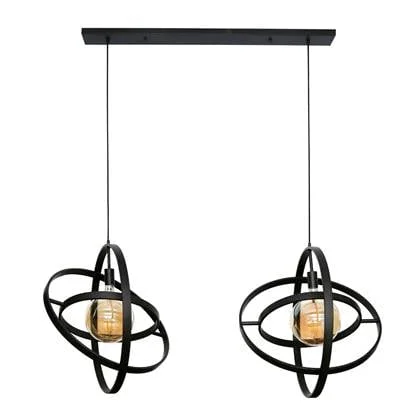 Fraaai Saturnus hanglamp 2L 125 cm metaal