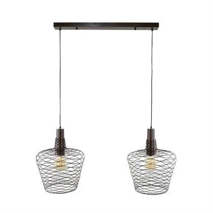 Fraaai Spirea hanglamp metaal antiek koper 2L