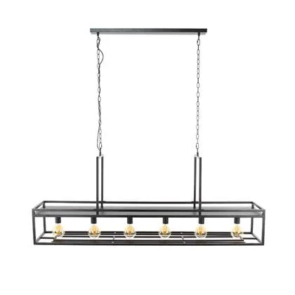 Fraaai Yasmin wijnglazen hanglamp 6L - charcoal