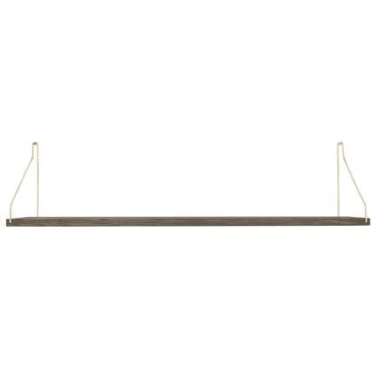 Frama Shelf wandplank 80x20 donker|messing