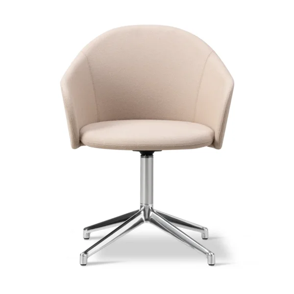 Fredericia Furniture Gomo Armchair fauteuil swivel base 4-star Blazer CUZ47 Fairfield-gepolijst aluminium
