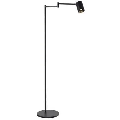 Freelight Vloerlamp Picchio Zwart Zwenkarm LED 5.4 Watt incl.