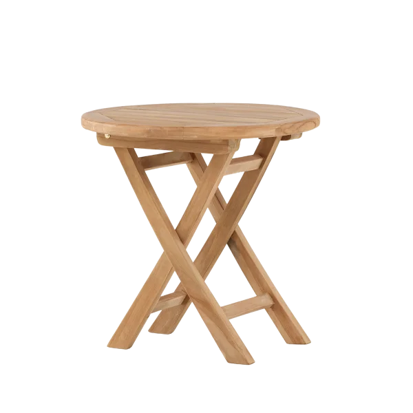 Frida houten tuin bijzettafel naturel - Ø 50 cm