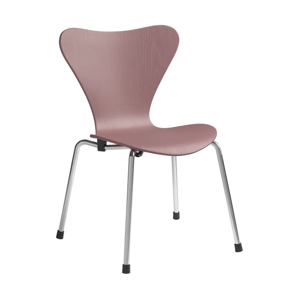 Fritz Hansen 3177 Series 7 kinderstoel Wild rose geschilderde as-chroom