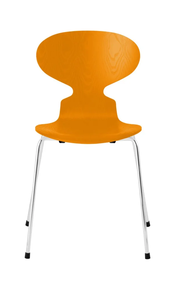 Fritz Hansen Ant Stoel - burnt yellow - verchroomd