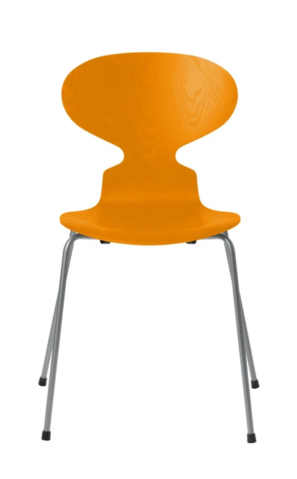 Fritz Hansen Ant Stoel - burnt yellow - zilvergrijs