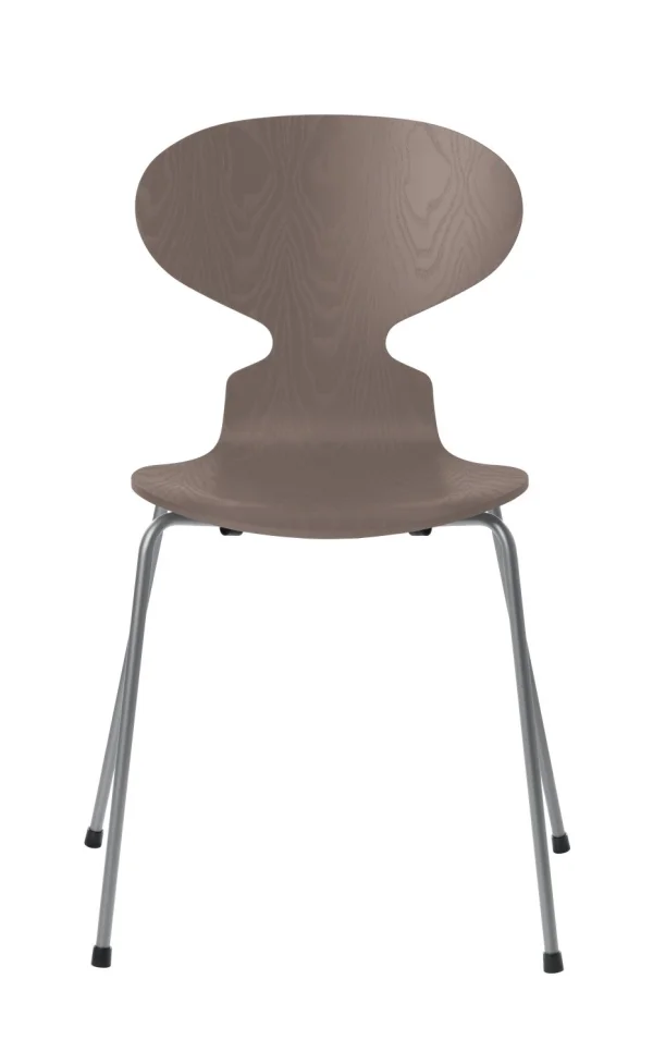 Fritz Hansen Ant Stoel - deep clay - zilvergrijs