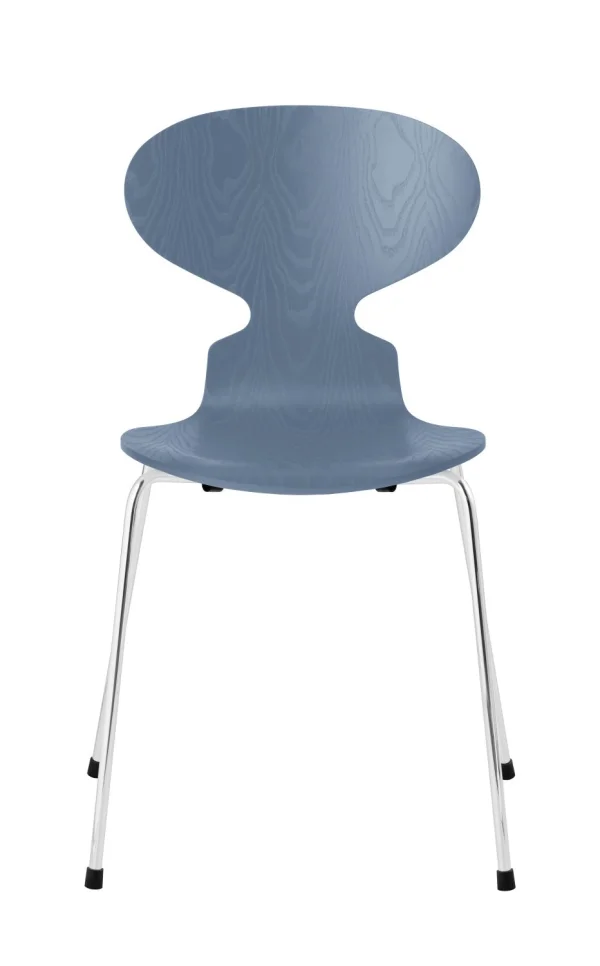 Fritz Hansen Ant Stoel - dusk blue - verchroomd