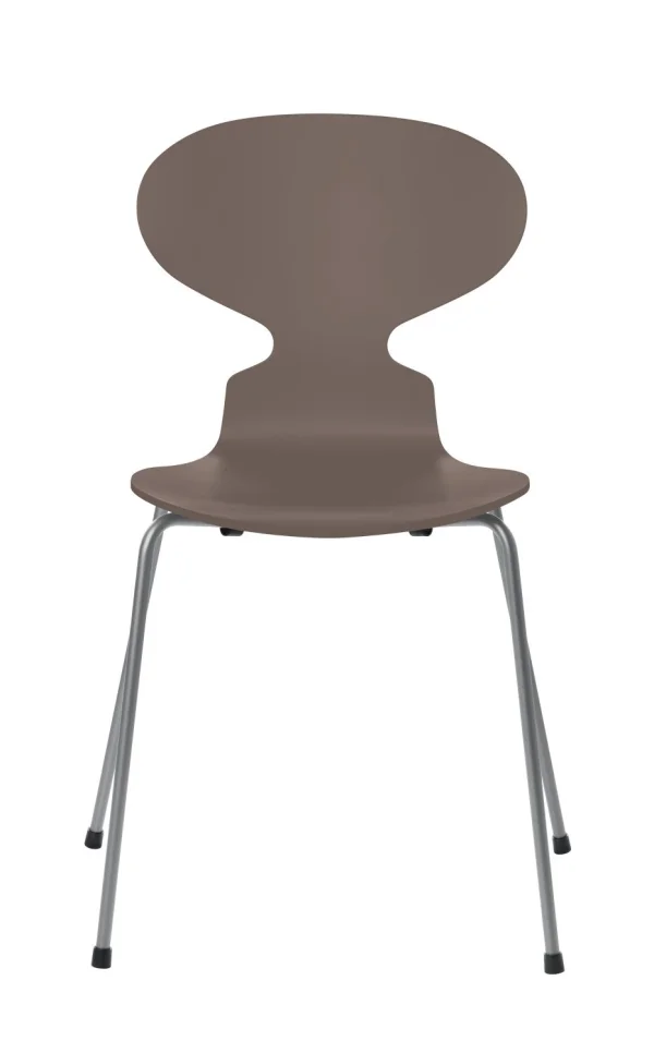 Fritz Hansen Ant Stoel - gelakt - deep clay - zilvergrijs