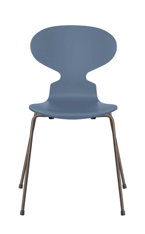 Fritz Hansen Ant Stoel - gelakt - dusk blue - brons