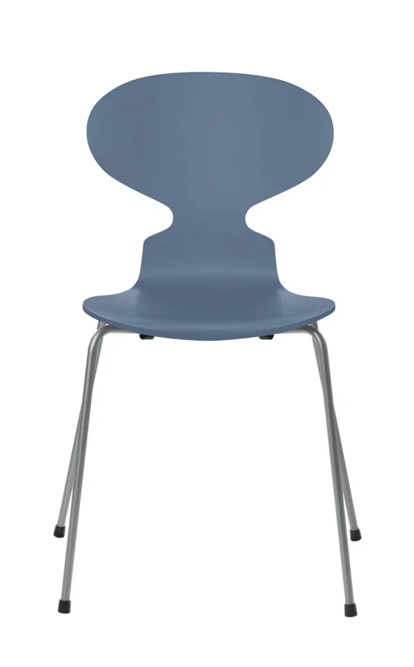 Fritz Hansen Ant Stoel - gelakt - dusk blue - zilvergrijs