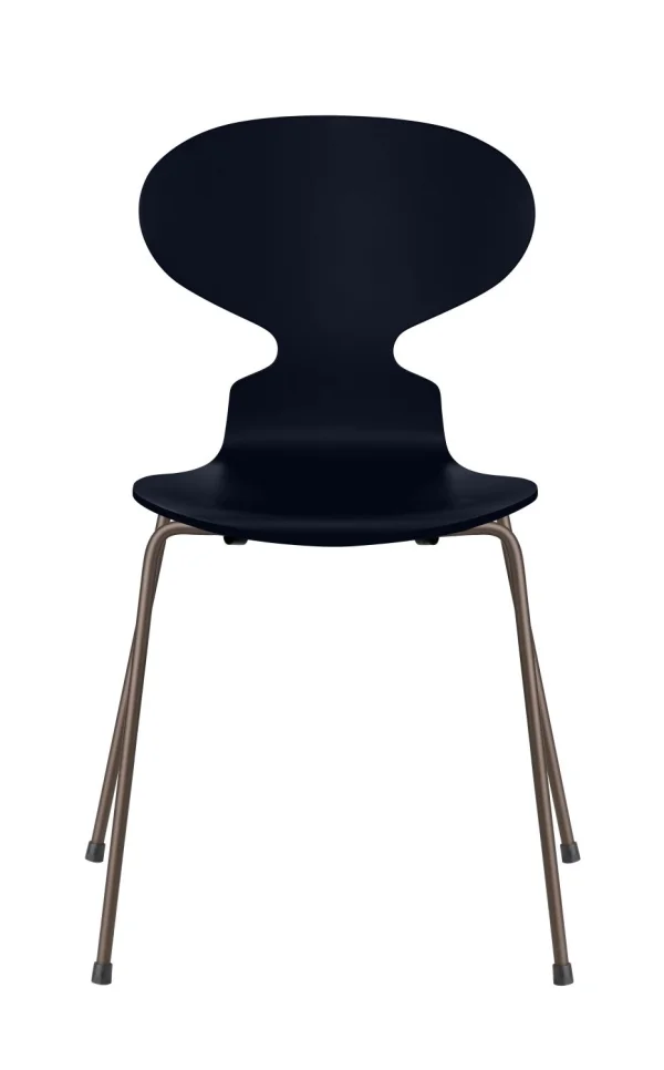 Fritz Hansen Ant Stoel - gelakt - midnightblue - brons