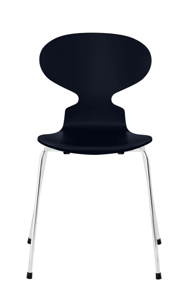 Fritz Hansen Ant Stoel - gelakt - midnightblue - verchroomd