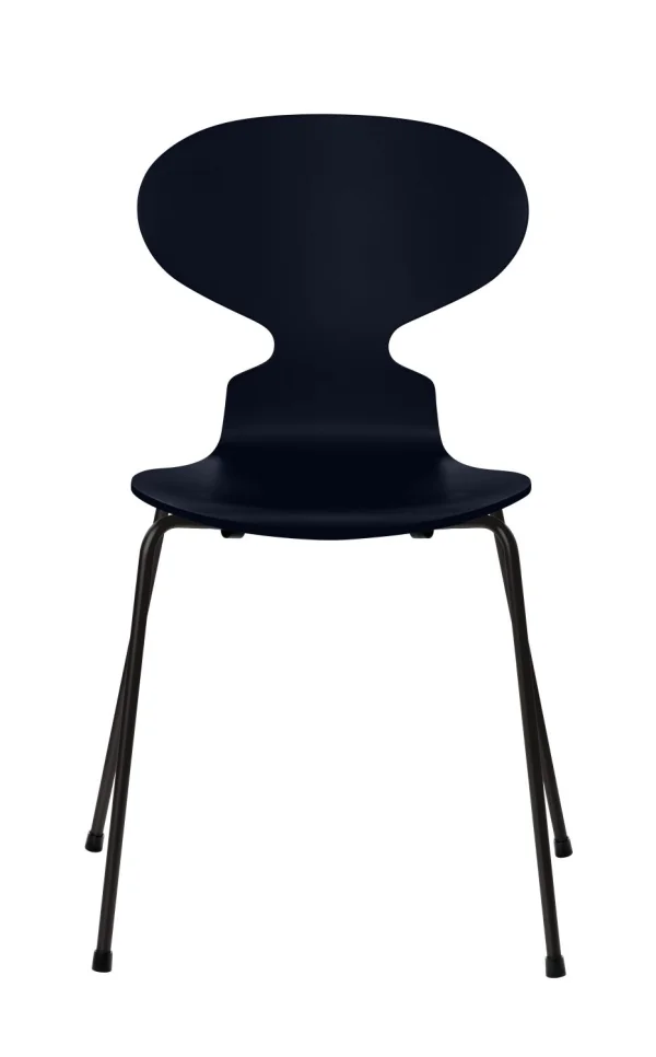 Fritz Hansen Ant Stoel - gelakt - midnightblue - zwart