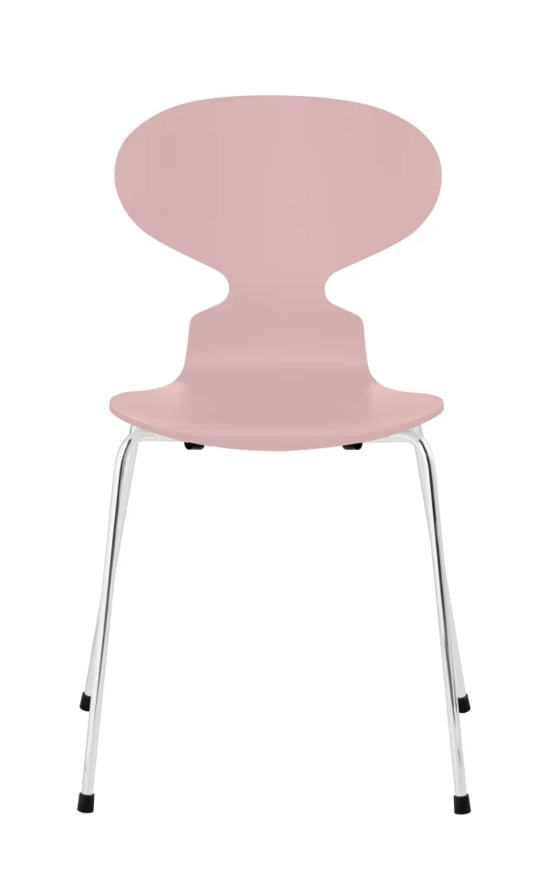 Fritz Hansen Ant Stoel - gelakt - pale rose - verchroomd