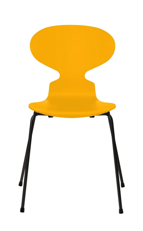 Fritz Hansen Ant Stoel - gelakt - true yellow - zwart