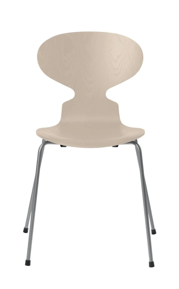 Fritz Hansen Ant Stoel - light beige - zilvergrijs