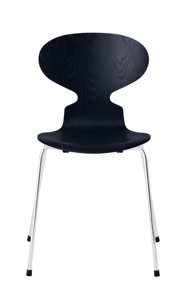 Fritz Hansen Ant Stoel - midnightblue - verchroomd