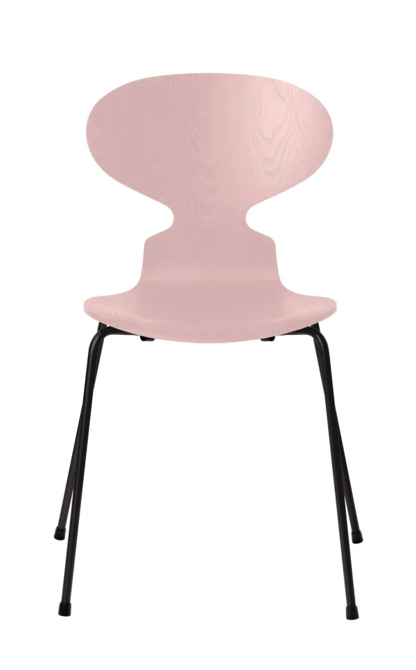 Fritz Hansen Ant Stoel - pale rose - zwart