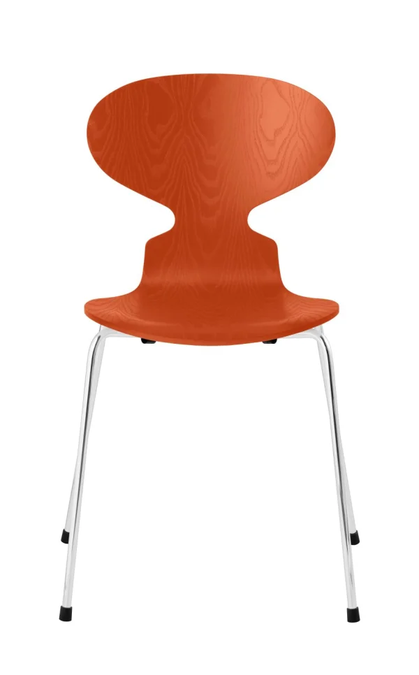 Fritz Hansen Ant Stoel - paradise orange - verchroomd