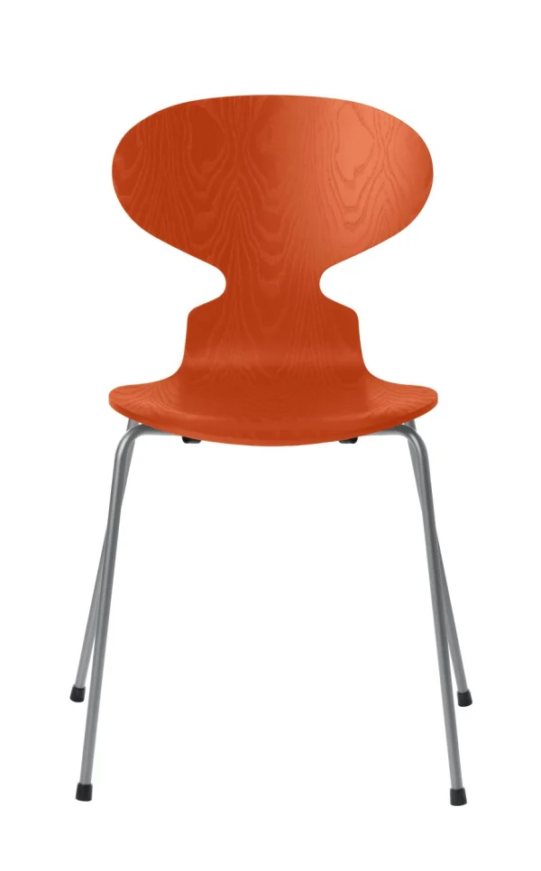 Fritz Hansen Ant Stoel - paradise orange - zilvergrijs