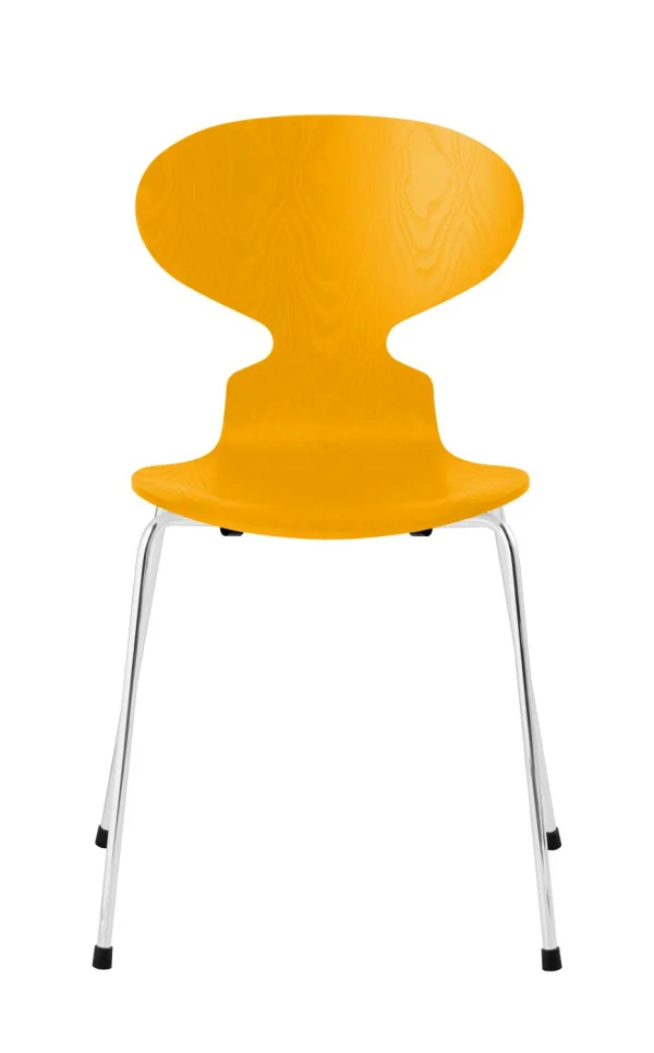 Fritz Hansen Ant Stoel - true yellow - verchroomd