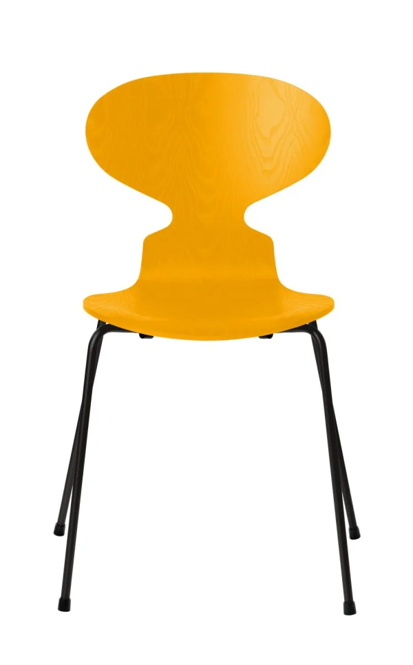 Fritz Hansen Ant Stoel - true yellow - zwart