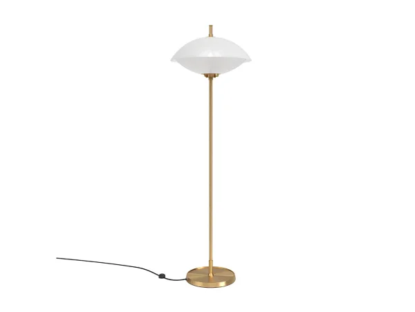 Fritz Hansen - Clam Vloerlamp Opal/Brass