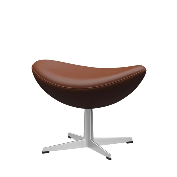 Fritz Hansen Das Ei Voetbank - leer Aura cognac - aluminium